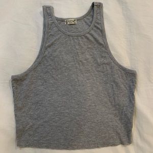 Free People Gray Cropped Tank NWOT